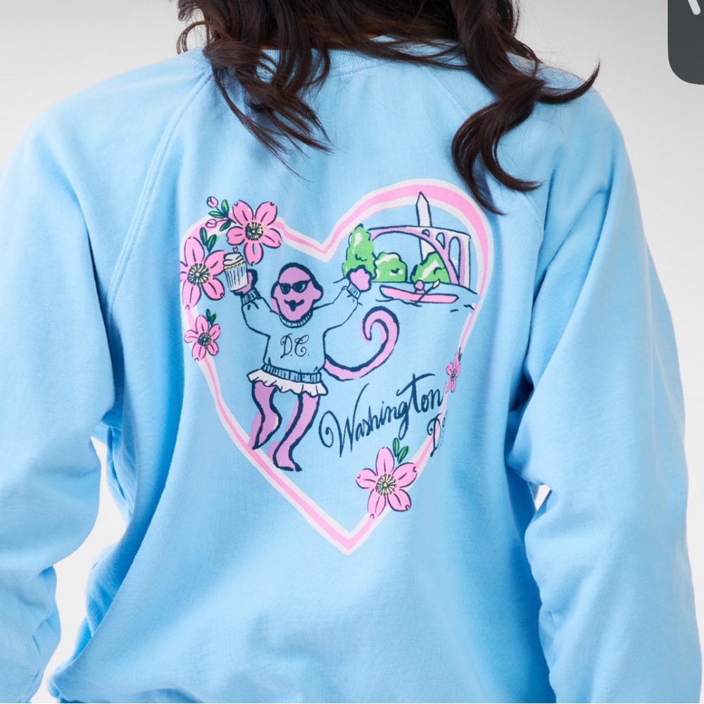 NWT Blue Roller Rabbits Washington D.C. Sweatshirt